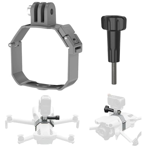 Action Camera Mount Adapter for DJI Mini 5 Pro, Drone Top Bracket with Night Led Light, Comapatible with DJI Osmo Nano/Insta360 Go Ultra/Go 3S/Go 3 (Camera Mount) - color: Camera mount