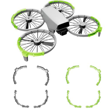Protective Guard Bumper Ring for DJI Flip Drone Propellers Bezel Anti-Collision Protectors Prop Frame Cover Guards Accessories (Black)