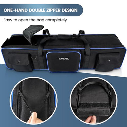 YOREPEK 50.5" Heavy Tripod Carrying Case Bag with 2 Padding Protective Pads - color: 50.5*9.5*9.5