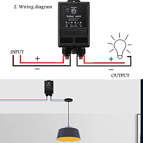 Wireless Remote Control Switch DC12V-72V 30A Relay Remote Switch - style: DC 12V Wireless Remote Switch 4900 Ft