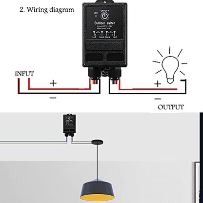 Wireless Remote Control Switch DC12V-72V 30A Relay Remote Switch - style: DC 12V Wireless Remote Switch 4900 Ft