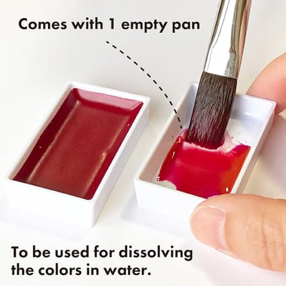 Kuretake Gansai Tambi GRANULATING COLORS 2, 5 Color Set, Made in Japan - style: Granulating II