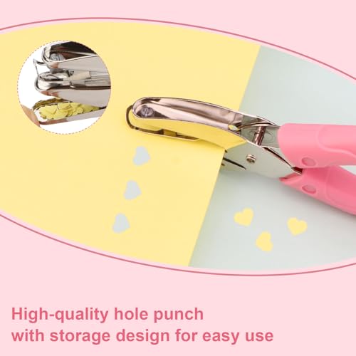 Rongon 1/4in Heart Shaped Hole Puncher, 2PCS Single Paper Punch - size: 2 Pcs Heart Shaped