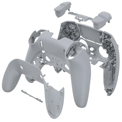 eXtremeRate Full Set Shell with Buttons Touchpad Cover Compatible with ps5 Edge Controller, New Hope Gray Replacement Decorative Trim Shell Front Back Plates Compatible with ps5 Edge Controller - color: New Hope Gray