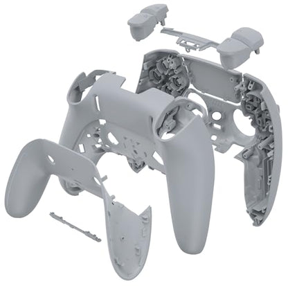 eXtremeRate Full Set Shell with Buttons Touchpad Cover Compatible with ps5 Edge Controller, New Hope Gray Replacement Decorative Trim Shell Front Back Plates Compatible with ps5 Edge Controller - color: New Hope Gray