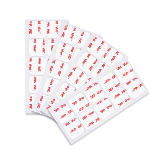 3M Double Sided Adhesive Pads 1''×1'' 40 Pcs White Square Heavy Duty - color: White, size: Square 1''