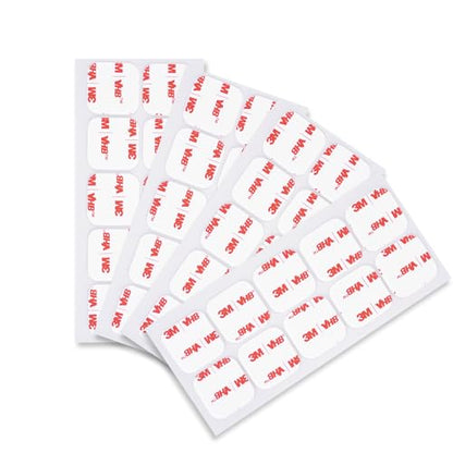 3M Double Sided Adhesive Pads 1''×1'' 40 Pcs White Square Heavy Duty - color: White, size: Square 1''