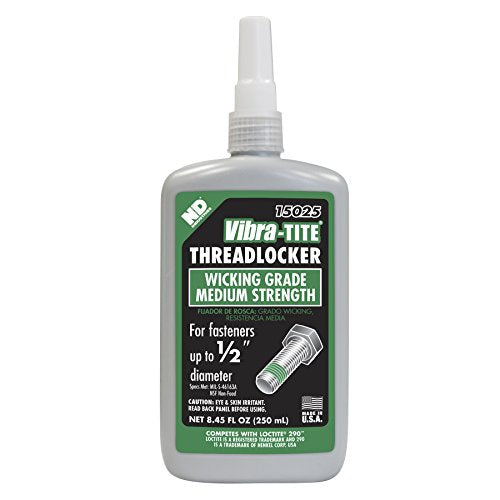 Vibra-TITE - 15025 150 High Strength Anaerobic Threadlocker, 250 ml Bottle, Green - size: 250 milliliters
