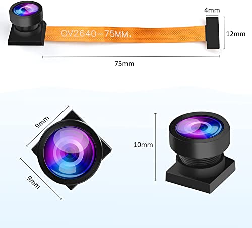 2 PCS OV2640 Camera,Aideepen OV2640 Camera Module 160° Wide-Angle Lens 2 Megapixel Sensor I2C Support JPEG RGB YUV for ESP32 MCU Camera