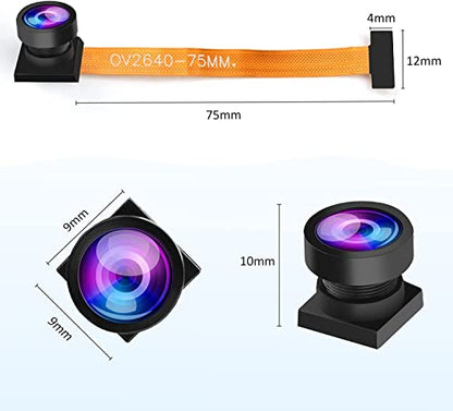 2 PCS OV2640 Camera,Aideepen OV2640 Camera Module 160° Wide-Angle Lens 2 Megapixel Sensor I2C Support JPEG RGB YUV for ESP32 MCU Camera