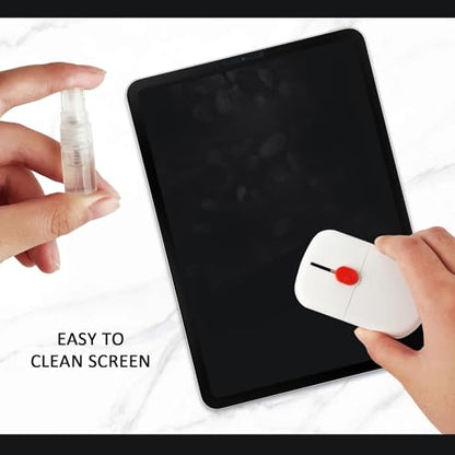 ZUFECY 6-in-1 Keyboard Cleaning Kit, White Keyboard Brush & Microfiber Pad, Multi-Tool for Electronics, Office & Gaming Setups