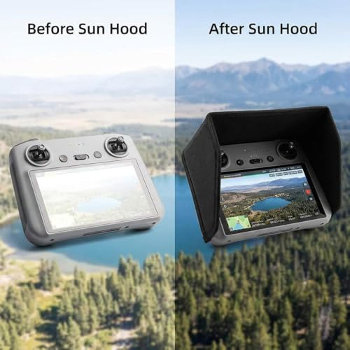 QWORK LCD Video Monitor Hood Sunshade, 7" All-Sides Coverage Sun Shade