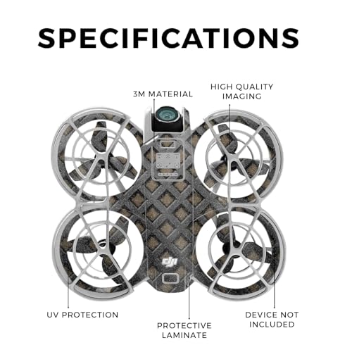 Glossy Glitter Drone Skin Compatible with DJI Neo - Black Wall - Premium 3M Vinyl Protective Wrap Decal Cover - Easy to Apply | Crafted in The USA by MightySkins - color: Black Wall, style: Glossy Glitter Finish