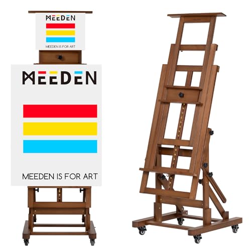 MEEDEN Extra-Large Art Painting Easel: Holds Canvas Up to 79" for Studio - color: Walnut