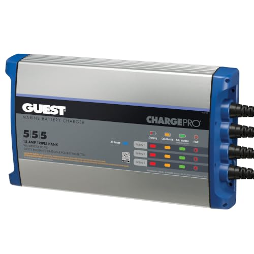 Guest 2713A Guest On-Board Battery Charger 15A / 12V; 3 Bank; 120V Input - style: ChargePro 5/5/5
