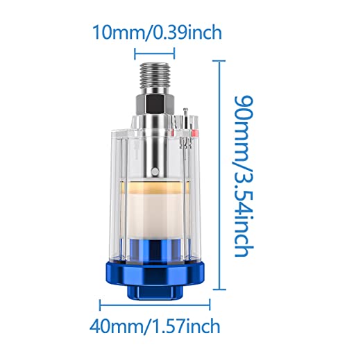 3 Pcs Water Oil Separator Mini In-Line Air Filter,Upgraded Filter