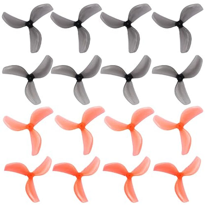 RC Propeller Gemfan 45mm 3-Blade Propeller for RC FPV Drone(Grey+Pink) - color: Grey+pink