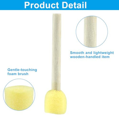Round Sponge Brush Paint Set, 40 Pcs, 20mm, 0.8 Inch - style: 40 * 0.8Inch