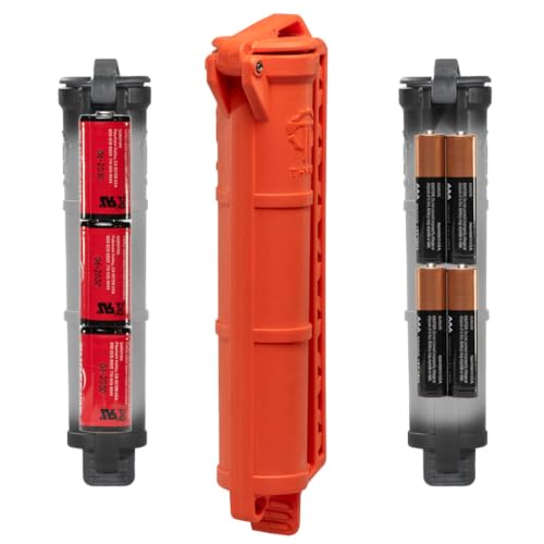 Thyrm CellVault Battery Storage Case: AA, AAA, CR123 batteries, original - color: Rescue Orange
