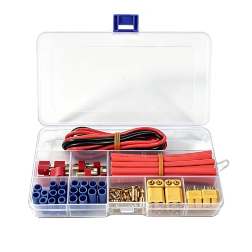 52 Pcs T-Plug EC3 XT60 Male and Female Plug Adapter Connector Kit - color: 52pcs