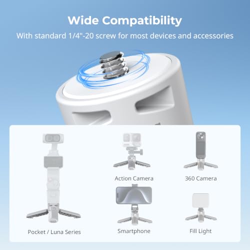 SMALLRIG One-Touch Open Mini Tripod for DJI Pocket 4P/4/3 for Insta360 Luna - color: White