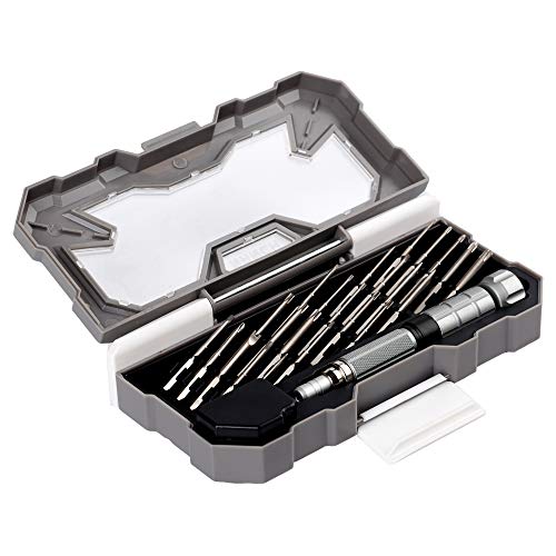 Electronics Screwdriver Set with Telescopic Aluminum Handle and 23 Alloy S2 Screwdriver Bits for Computer Smartphone Watches and other Small Tablets