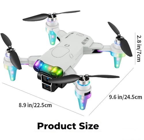 Drones for kids 8-12 with camera – Drone with camera for kids & Beginners, Mini kids drone with Fancy LED Lights, 4.3" Built-In FPV Screen, Three Batteries, Indoor & Outdoor Toy Gift (G) - size: G