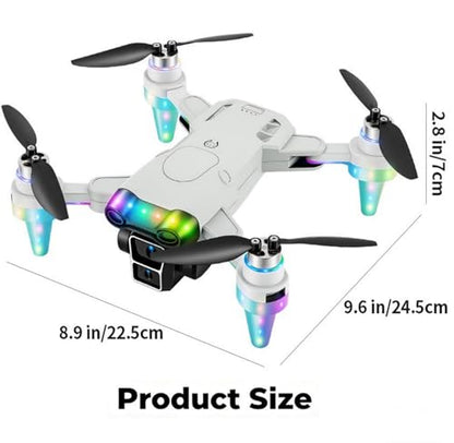 Drones for kids 8-12 with camera – Drone with camera for kids & Beginners, Mini kids drone with Fancy LED Lights, 4.3" Built-In FPV Screen, Three Batteries, Indoor & Outdoor Toy Gift (G) - size: G