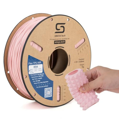 Siraya Tech Flex TPU Air - Active Foaming 3D Printer Filament, Blush 1kg - color: Tpu Air Blush
