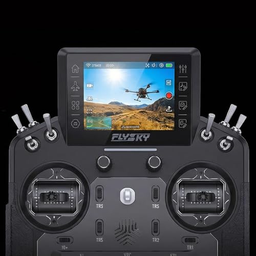 Tidyard 18CH RC Transmitter with 3.5" Touchscreen, 8700mAh Battery, Dual Antenna for Drones, Cars, Boats