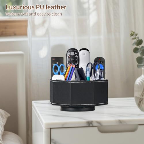 360° Rotating Remote Control Holder,Pen Caddy,Studio Art Supplies Organizer - color: Black