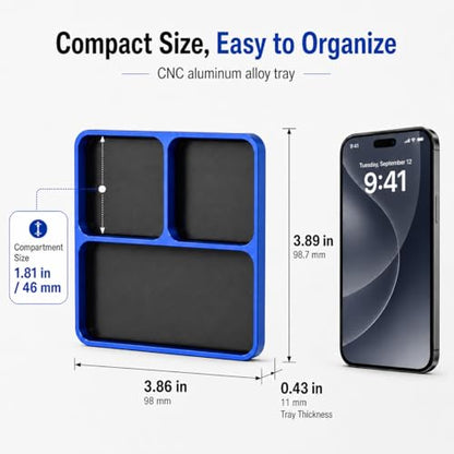 Magnetic Tool Tray for RC Car Drone Electronics Repair Small Parts - color: Dark Blue