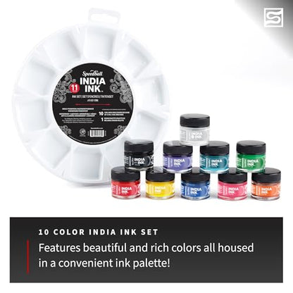 Speedball India Ink, Bright Emerald, 1-Ounce - color: Bright Emerald, size: 1 fl oz