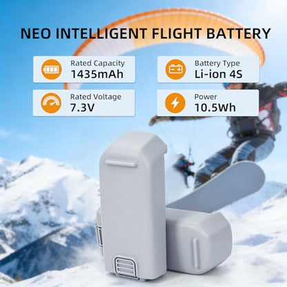(1-Pack Neo Battery,1435mAh Intelligent Flight Replacement Li-ion Battery,Max 18 Mins Flight Time,Compatible with DJI Neo Drone