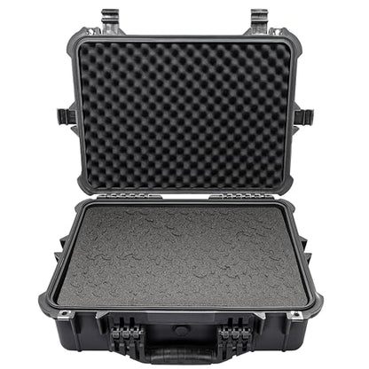 Eylar 20" Large Hard Case Equipped With Ragar Reconfigurable & Reusable XP Crosslinked Foam Insert, Waterproof, Shockproof For Equipment, Drones And Cameras (2 Ragar Layers) (Black)