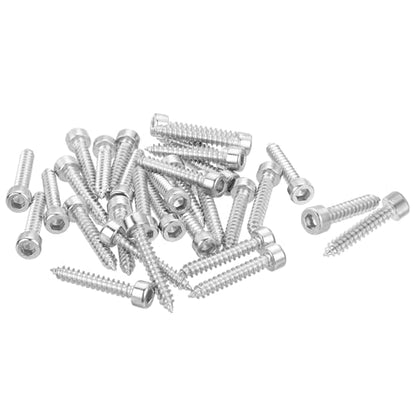 uxcell M5 Hex Socket Head Cap Self-Tapping Screw, 100Pcs M5x30mm 304 Stainless Steel, Hexagon Socket Head Tapping Screws, Hex Drive, Self Tapping Point - Silver - size: M5x30mm