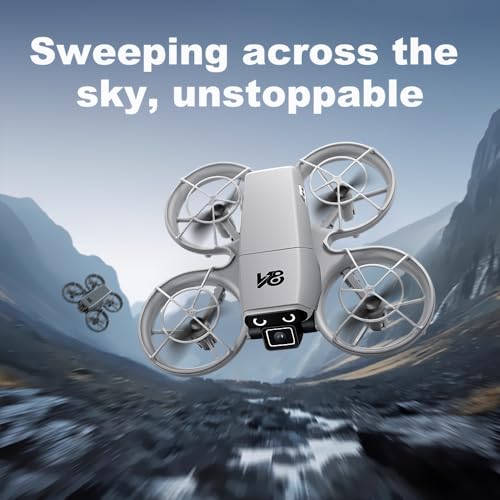 Drone with HD Camera Indoor Mini RC Quadcopter Drones for Adults, Grey - color: Grey + 2 batteries