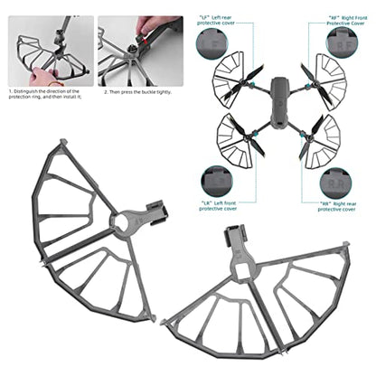 Drone Propeller Guard, Semi Enclosed Protector, Professional ABS Grey for Beginners Outdoor Photography