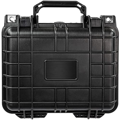 Eylar Small 10.62" Gear, Equipment, Hard Camera Case with Custom Logo Plate, Waterproof with Foam TSA Standards (Black) - color: Black