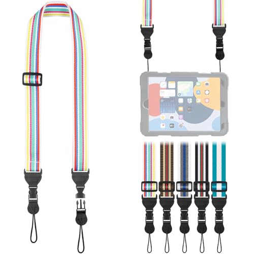 FIEIL Adjustable Shoulder Strap, Comfortable for Camera Neck Lanyard iPad Strap iPad Strap for iPad, Camera, Binocular, Crossbody, Tablet, Laptop, Binocular, Luggage Bag(Multi-Color A42) - color: Multi-color A42