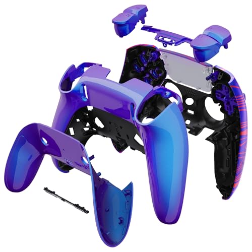 eXtremeRate Full Set Shell with Buttons Touchpad Cover Compatible with p s 5 Edge Controller, Damascuscamo Replacement Decorative Trim Shell Front Back Plates Compatible with p s 5 Edge Controller - color: Damascuscamo