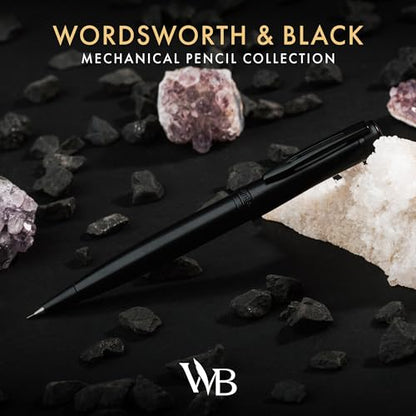Wordsworth & Black Luxury Metal Mechanical Pencil 0.7mm for Writing, Black - color: All Black