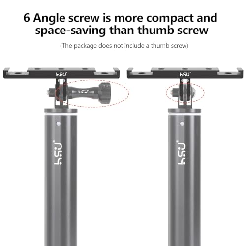 HSU Aluminum Dual Twin Mount, 1/4”-20 Cold Shoe Mount Adapter - color: Ordinary