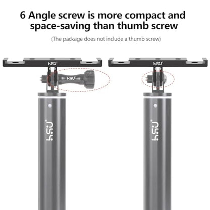 HSU Aluminum Dual Twin Mount, 1/4”-20 Cold Shoe Mount Adapter - color: Ordinary