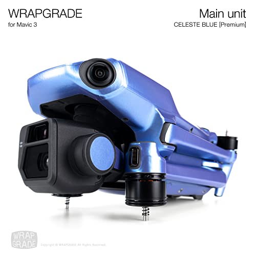 WRAPGRADE Full Skin Stickers for DJI Mavic 3 / Mavic 3 Classic (Celeste Blue) - color: Celeste Blue