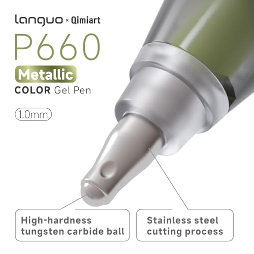 Metallic Gel Pens Set, 48 Colors, 1.0 mm Tip Art Pens