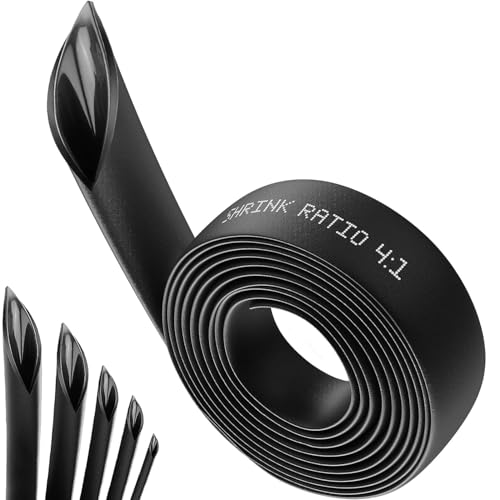 Heat Shrink Tubing 4:1 Dual Wall Adhesive Lined 10 Ft Long,Marine Grade Heat Shrink,Wire Heat Shrink Tubing Insulation Seal Against Moisture Corrosion and Air Leakage (Black,6mm/10Feet) - color: Black, size: 6mm
