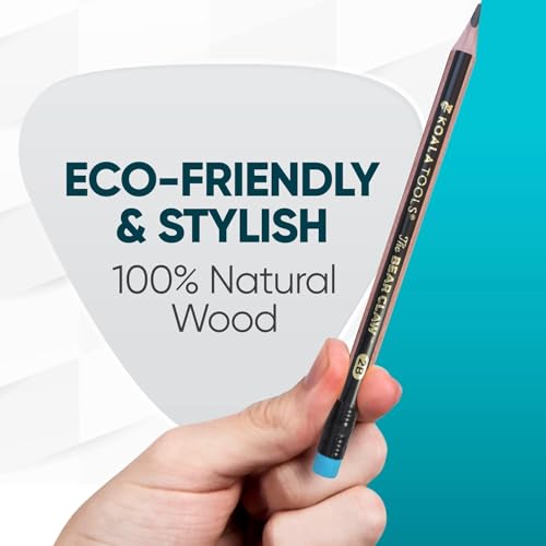 KOALA TOOLS | Bear Claw Pencils 1-Pack (6 Pencils) - Fat, Thick, Triangular Grip, Extra-Dark 6B Graphite Core with Eraser - Suitable for Kids, Art, Drawing, Drafting, Sketching & Shading - style: 6B Lead
