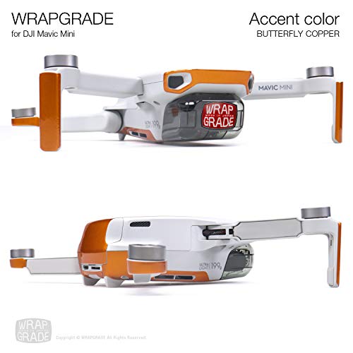 Wrapgrade Skin Compatible with DJI Mavic Mini & 2 SE & 4K | Accent Color (Butterfly Copper) - color: Butterfly Copper