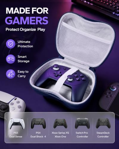 JEMDO Hard EVA Travel Controller Carrying Case for NS2 Pro, PS5/Xbox, Midnight Navy - color: Midnight Navy